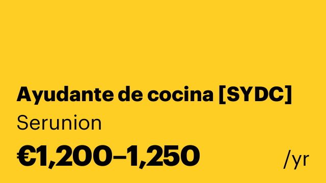 Ayudante de cocina [SYDC]