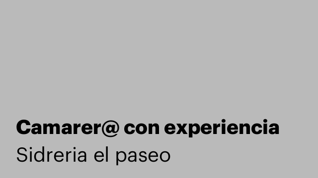 Camarer@ con experiencia