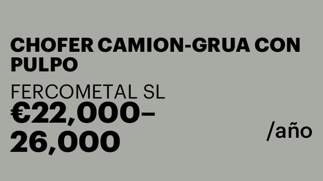 CHOFER CAMION-GRUA CON PULPO