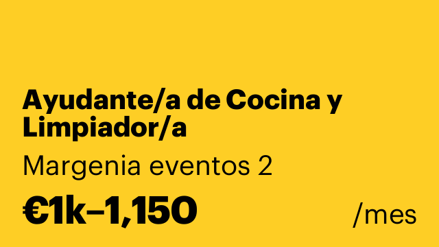 Ayudante/a de Cocina y Limpiador/a