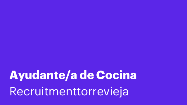 Ayudante/a de Cocina