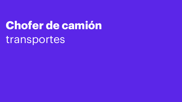 Chofer de camión