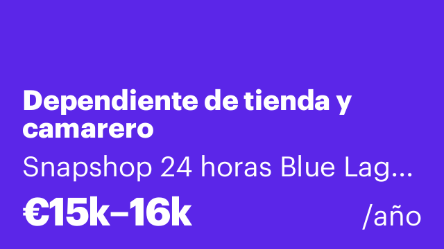 Dependiente de tienda y camarero