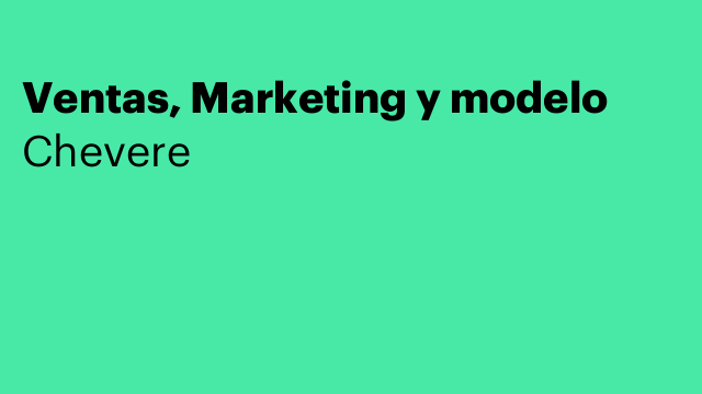 Ventas, Marketing y modelo