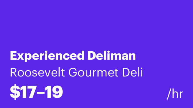 Experienced Deliman