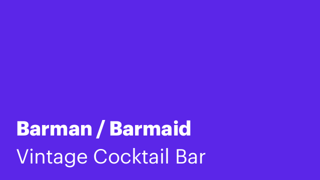 Barman / Barmaid