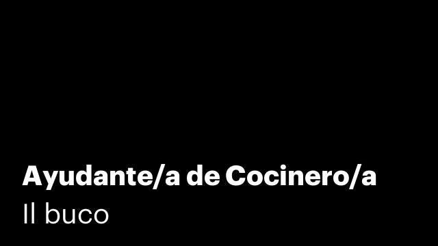 Ayudante/a de Cocinero/a