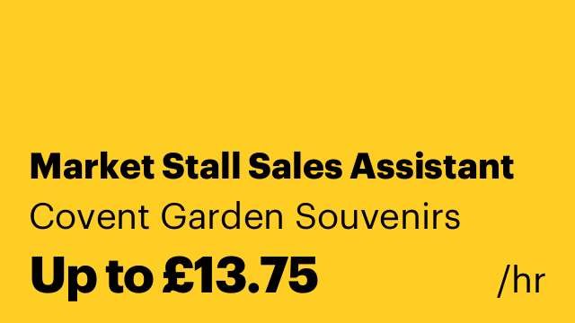 Market Stall Sales Assistant