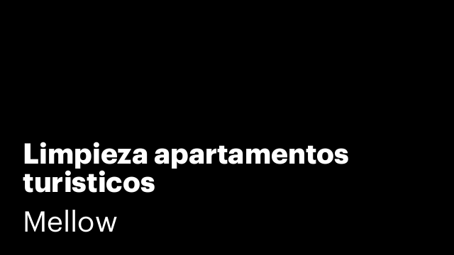 Limpieza apartamentos turisticos