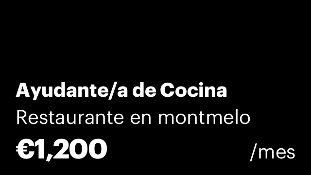 Ayudante/a de Cocina