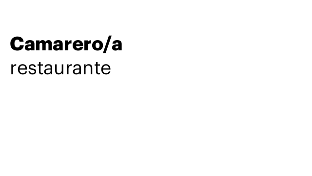 Camarero/a