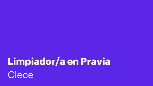 Limpiador/a en Pravia