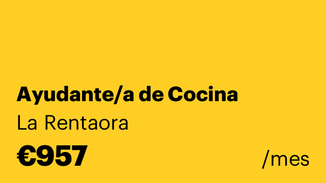 Ayudante/a de Cocina