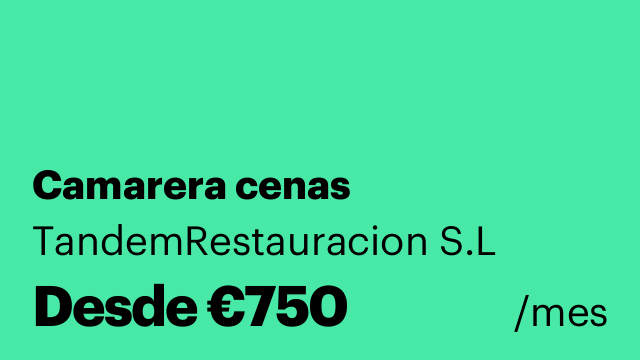 Camarera cenas