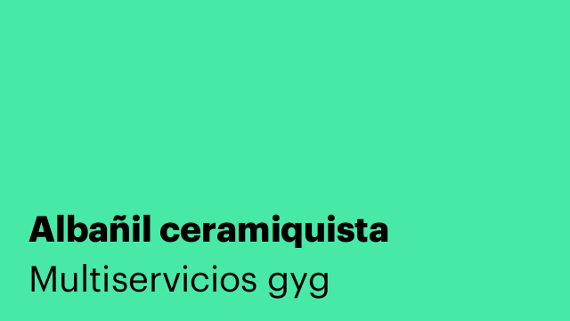 Albañil ceramiquista