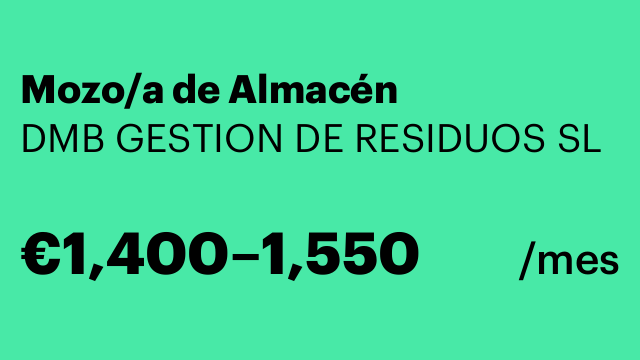 Mozo/a de Almacén