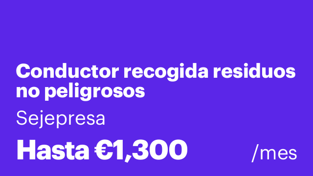 Conductor recogida residuos no peligrosos