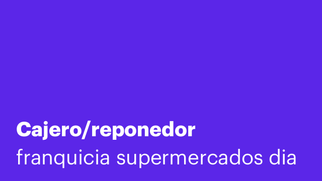 Cajero/reponedor