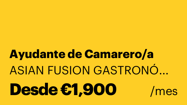 Ayudante de Camarero/a