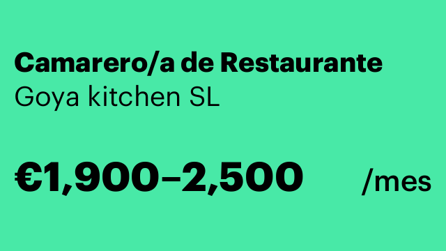 Camarero/a de Restaurante