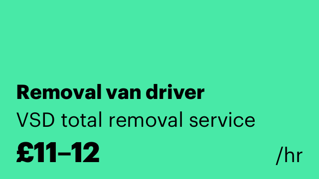 Removal van driver
