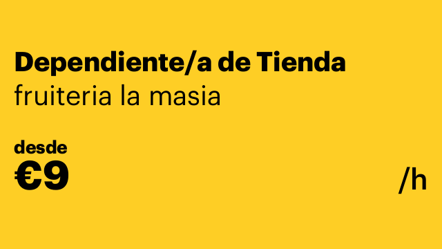Dependiente/a de Tienda