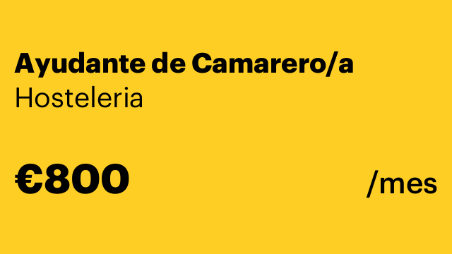 Ayudante de Camarero/a