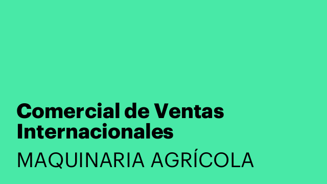 Comercial de Ventas Internacionales
