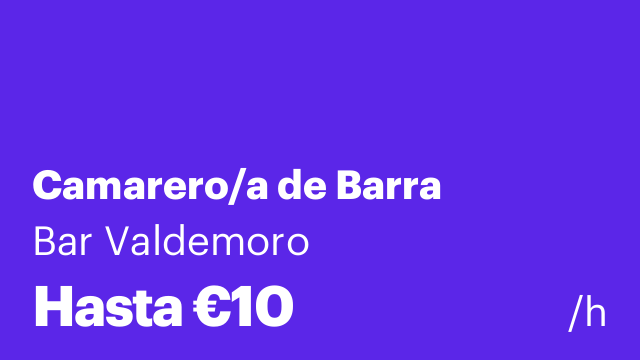 Camarero/a de Barra