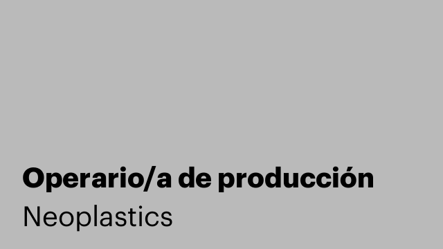 Operario/a de producción