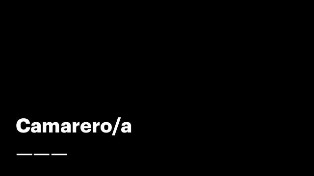 Camarero/a