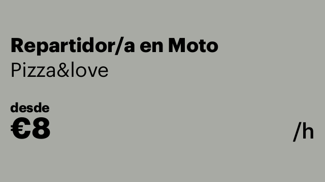Repartidor/a en Moto