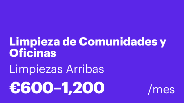 Limpieza de Comunidades y Oficinas