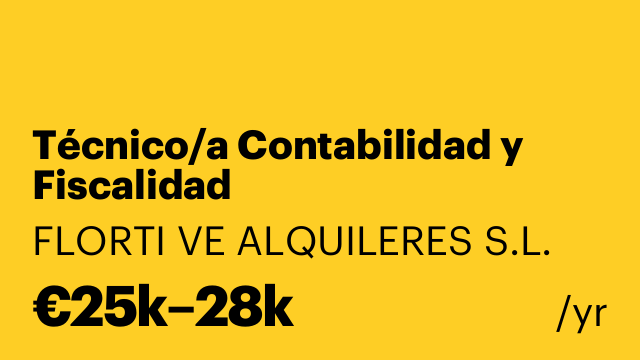 Técnico/a Contabilidad y Fiscalidad