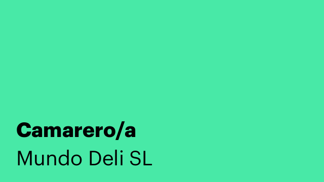 Camarero/a