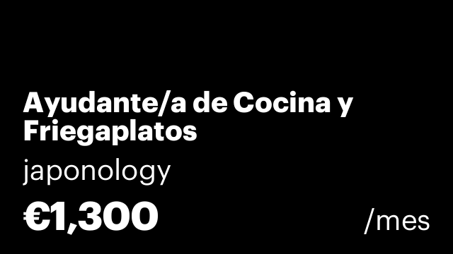 Ayudante/a de Cocina y Friegaplatos
