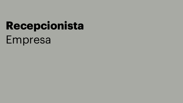 Recepcionista