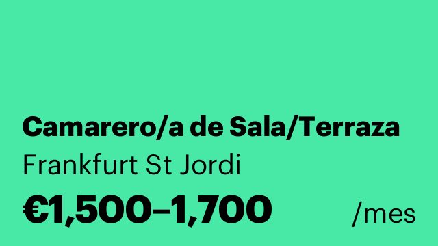 Camarero/a de Sala/Terraza