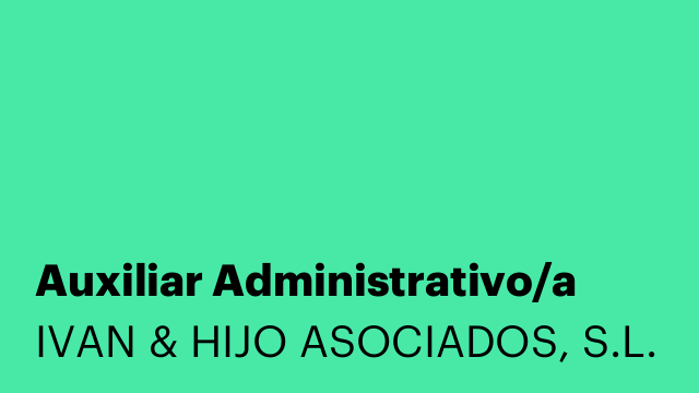 Auxiliar Administrativo/a