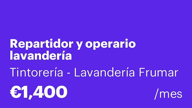 Repartidor y operario lavandería