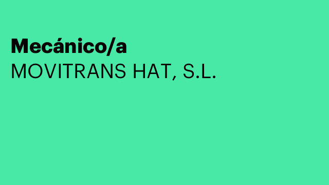Mecánico/a