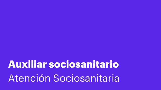 Auxiliar sociosanitario