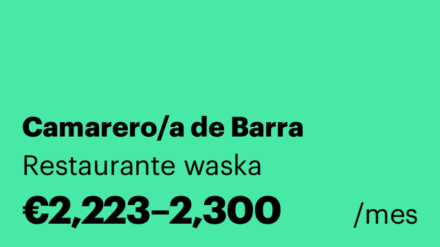 Camarero/a de Barra