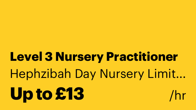 Level 3 Nursery Practitioner