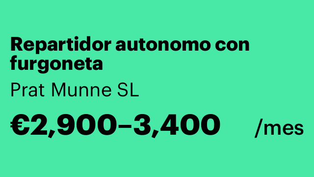 Repartidor autonomo con furgoneta