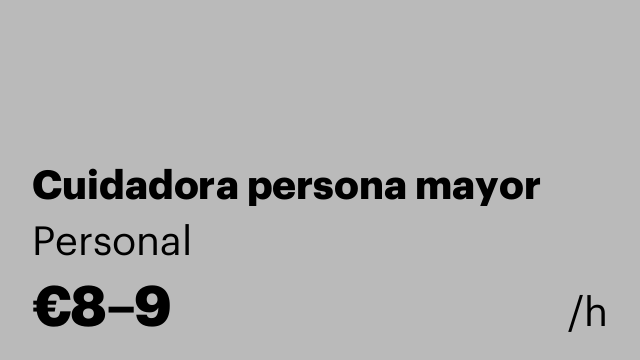 Cuidadora persona mayor