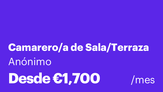 Camarero/a de Sala/Terraza