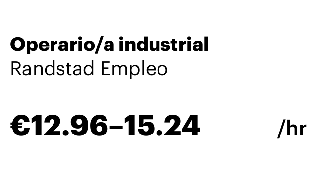 Operario/a industrial