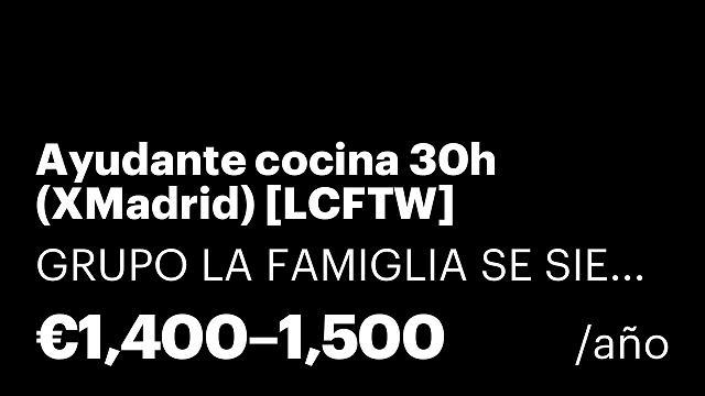 Ayudante cocina 30h (XMadrid) [LCFTW]