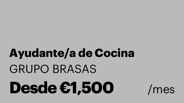 Ayudante/a de Cocina